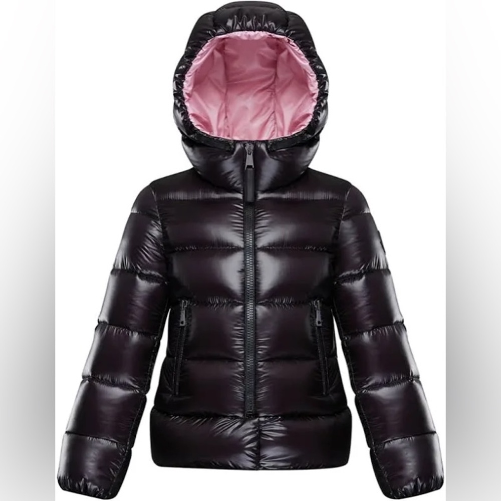Moncler Girl's Sunday Laque Hooded Quilted Jacket